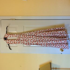 Rockabilly Halter Dress with Cherry Print